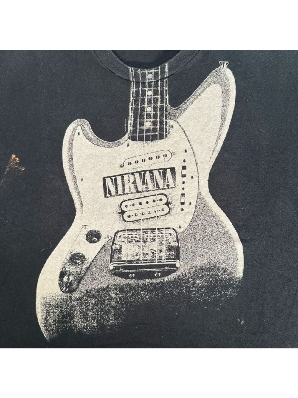 Vintage Y2K Nirvana Electric Guitar T-Shirt Black XL Cobain Grunge Punk Band Tee - Picture 2 of 5